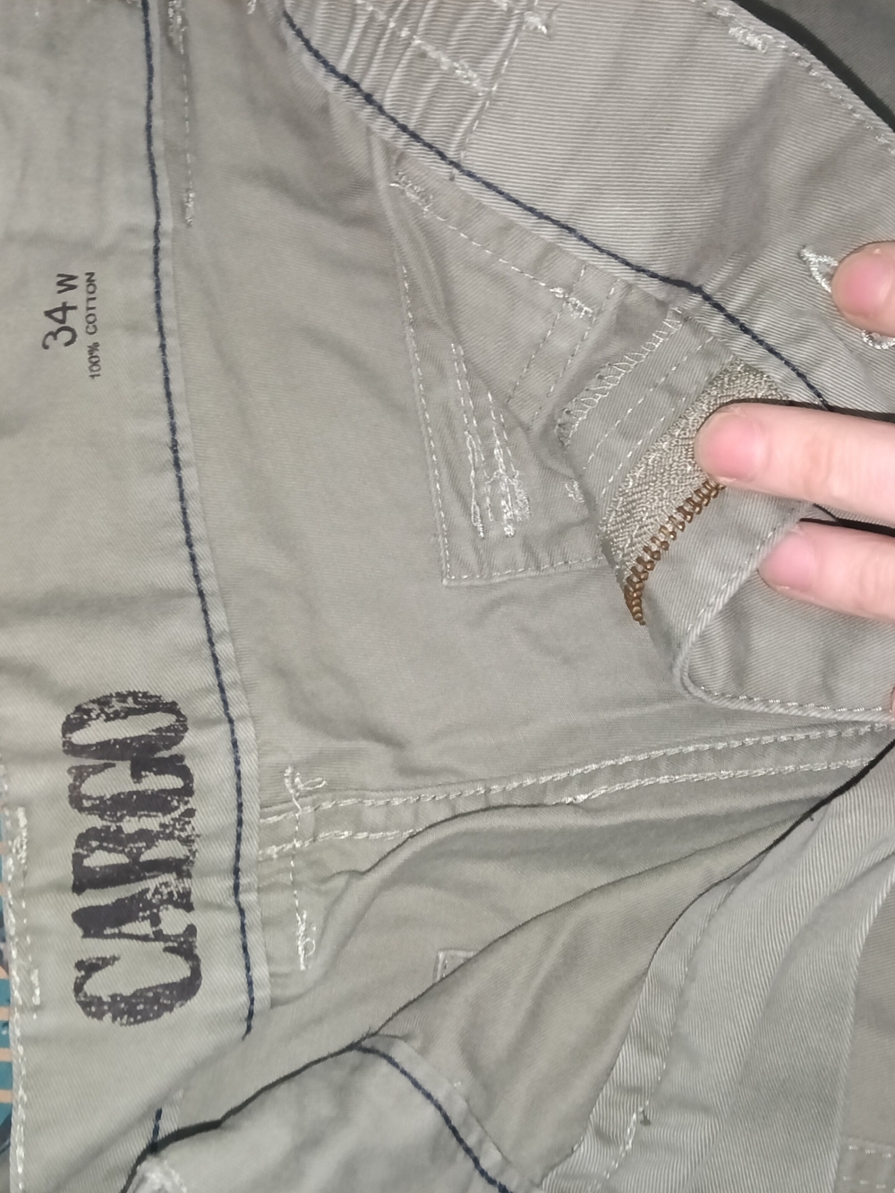Cargo Men’s Relaxed Cargo Jeans - Khaki Green